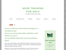 Tablet Screenshot of mindtrainingforgolf.com